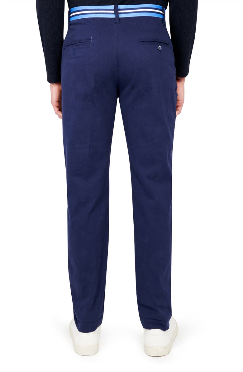CONSTRUCT Slim Fit Solid Cotton Stretch Pants, Alternate, color, Navy