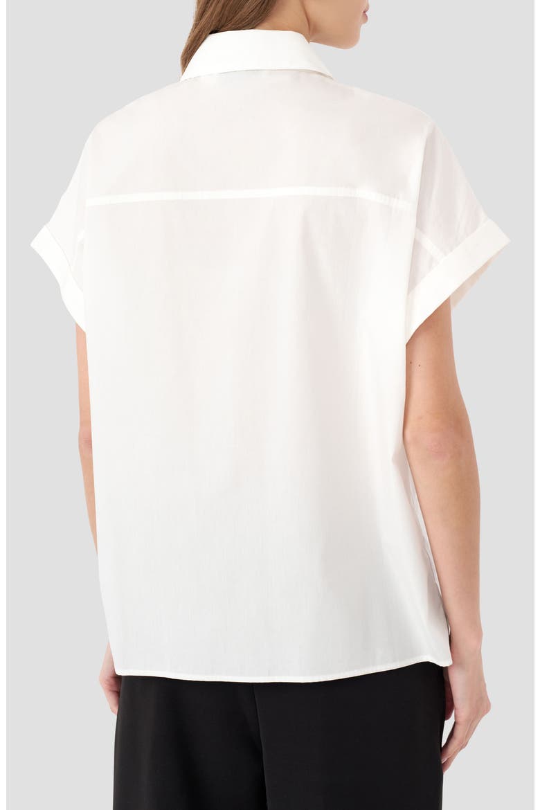 Crystal Dolman Button-Up Shirt, Alternate, color, WHITE SOLID