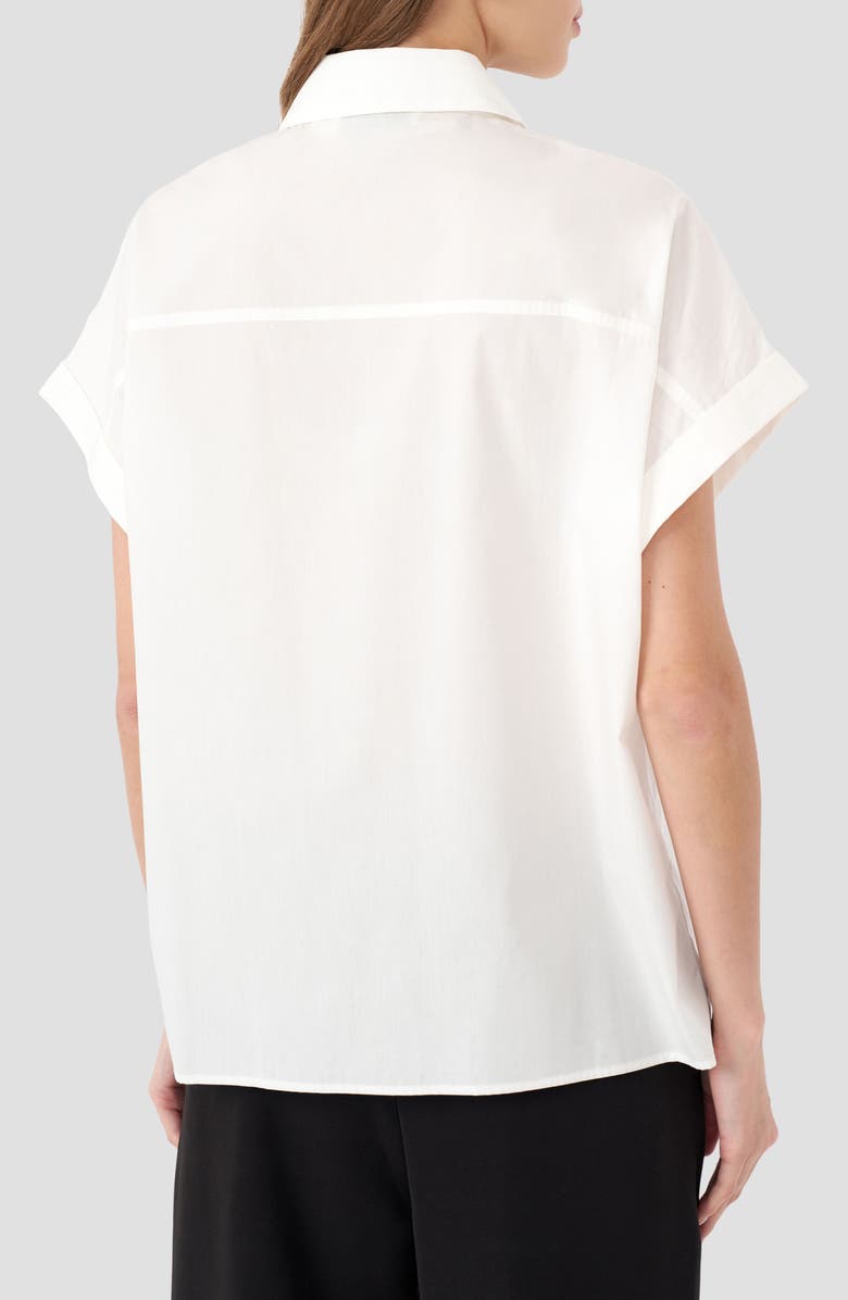 RM Rebecca Minkoff Crystal Dolman Button-Up Shirt, Alternate, color, White Solid