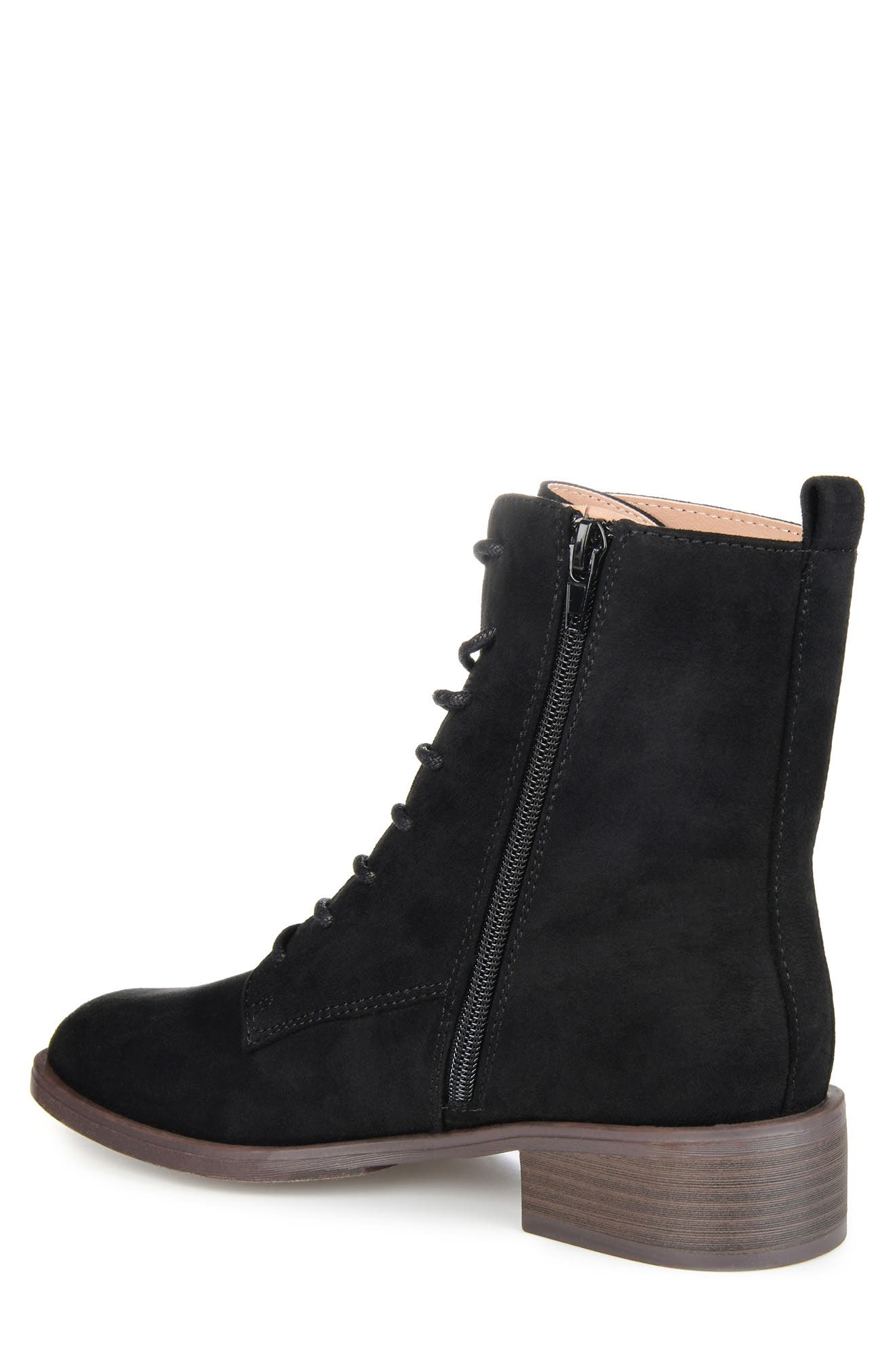 Journee Collection Vienna Combat Boot, Alternate, color, Black