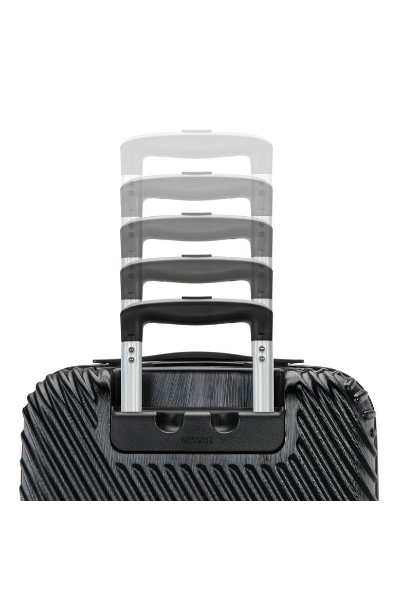 Disney Hardside Carry-On 21-Inch Luggage with Spinner Wheels, Alternate, color, Molded Mickey: Black