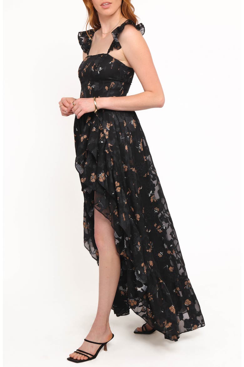 Orielle Maxi Dress, Alternate, color, BLACK/ BEIGE FLORAL