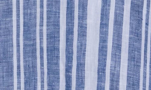 Frank & Eileen Eileen Stripe Relaxed Linen Button-up Shirt In Multi Blue Stripe