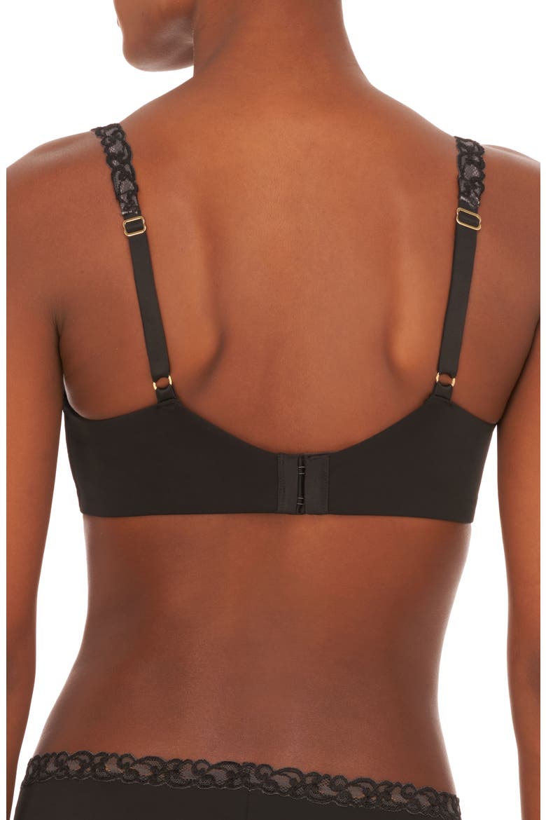 Pure Luxe Wireless Contour Bra, Alternate, color, BLACK