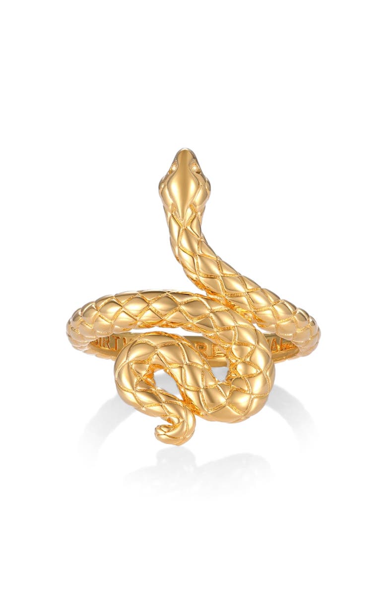 Mantra Rebirth and Renewal - Snake Ring, Main, color, Yellow Gold