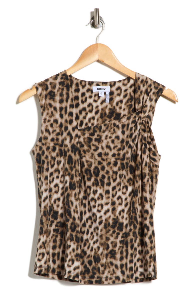 Asymmetrical Neckline Jersey Tank, Main, color, BIRCH TRAVERTINE MULTI
