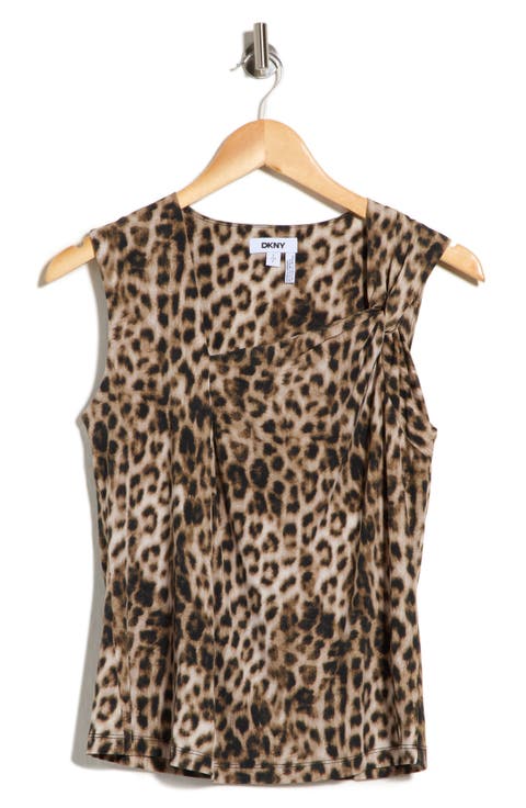 Asymmetrical Neckline Jersey Tank