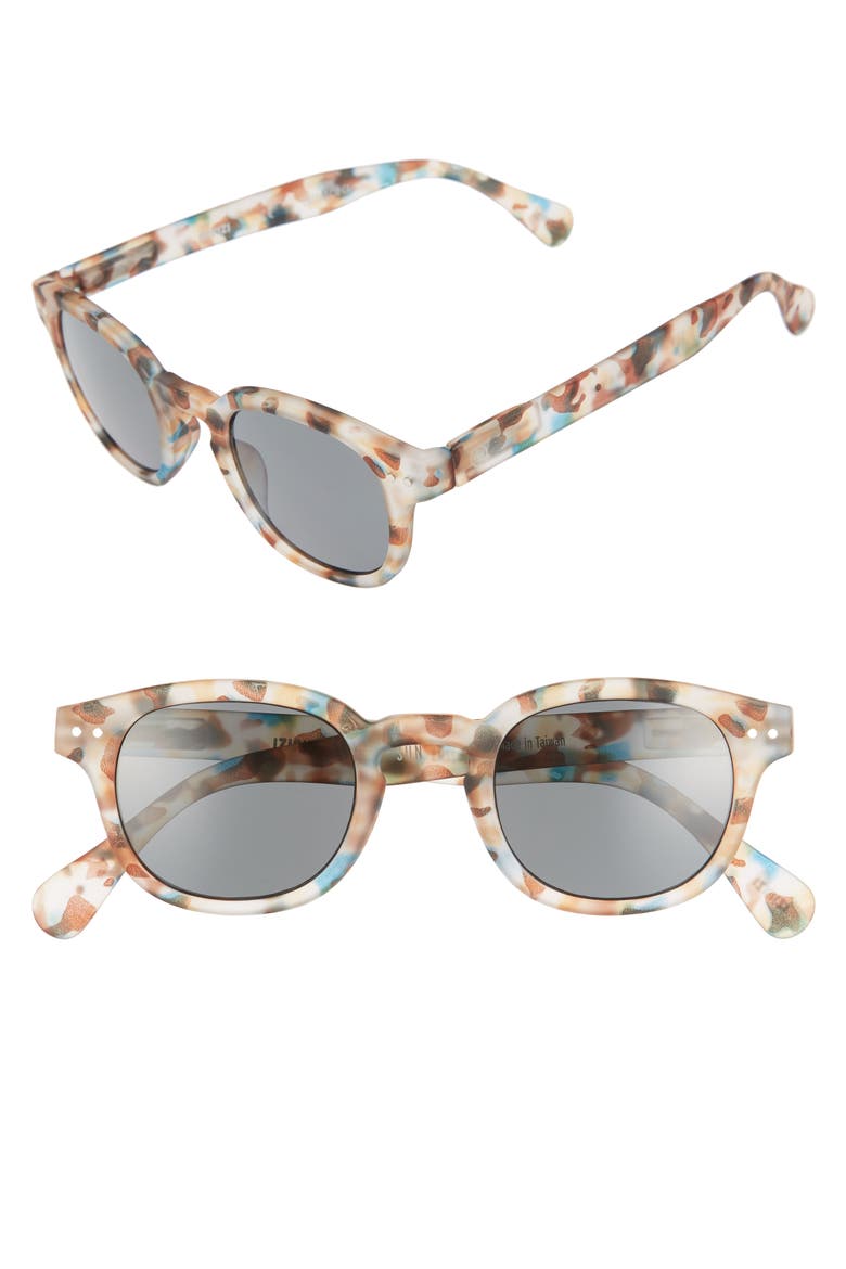 #C 47mm Square Sunglasses, Main, color, BLUE TORTOISE