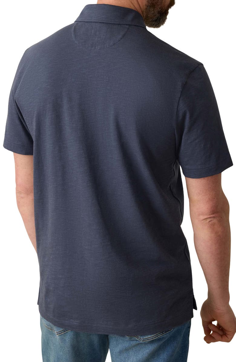 Faherty Sunwashed T-Shirt Polo, Alternate, color, Dune Navy