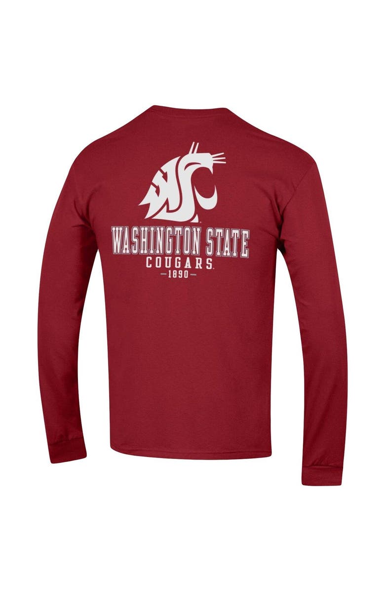Champion Men's Champion Crimson Washington State Cougars Team Stack Long Sleeve T-Shirt, Alternate, color, Crimson