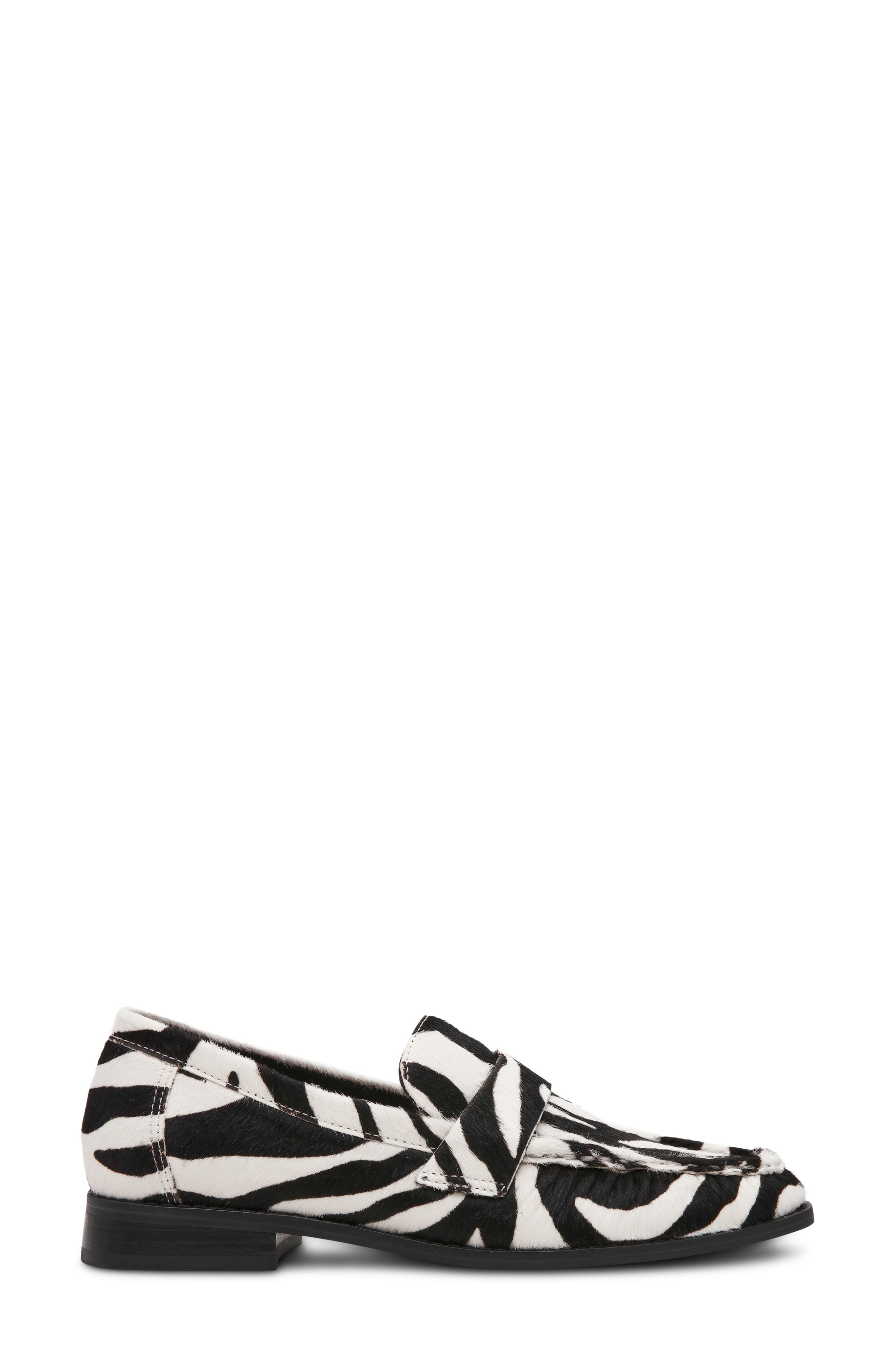 Ronie Genuine Calf Hair Loafer, Alternate, color, ZEBRA