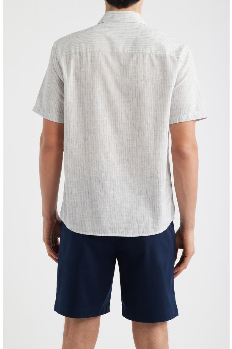 Daxton Print Cotton Blend Sport Shirt, Alternate, color, WASHED BLUE