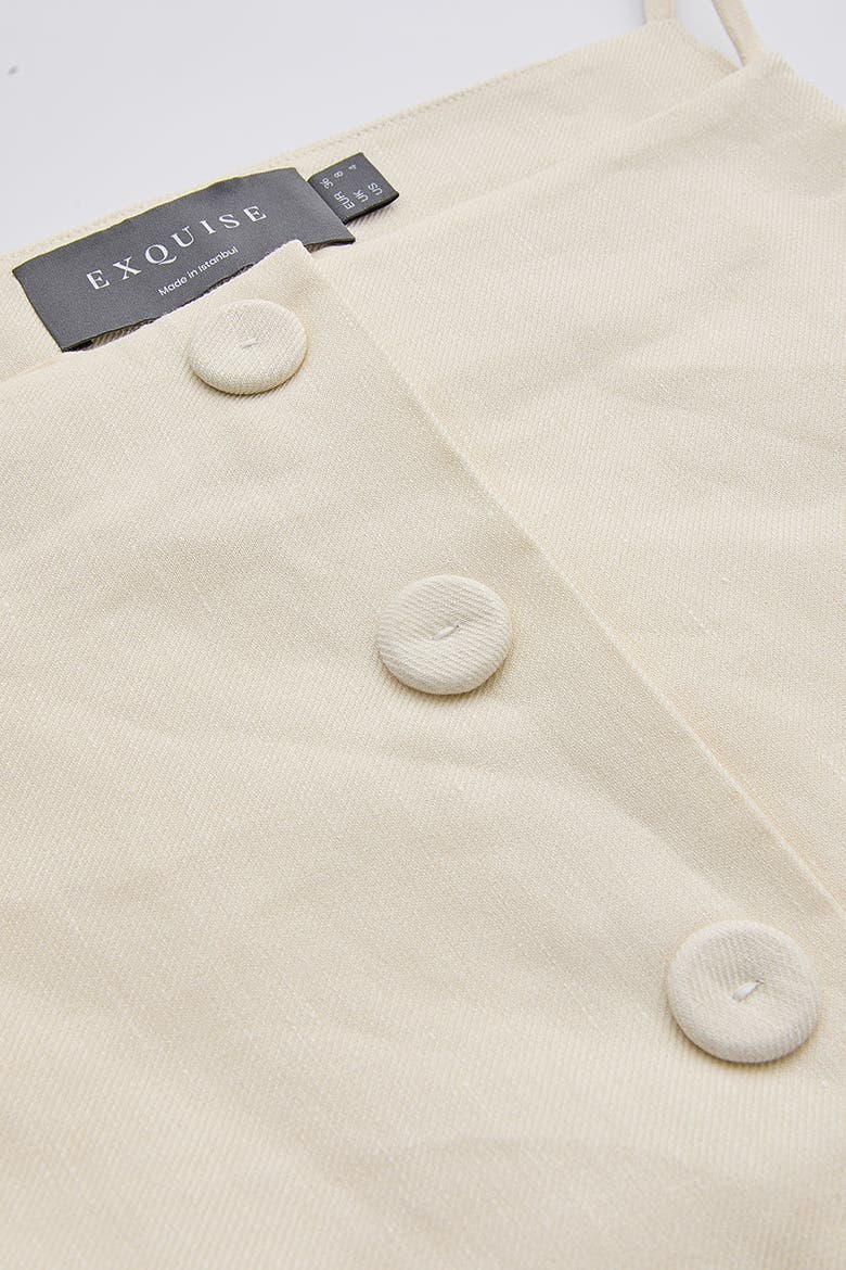 Rebeca Square Neck Button Front Sleeveless Blouse, Alternate, color, Cream