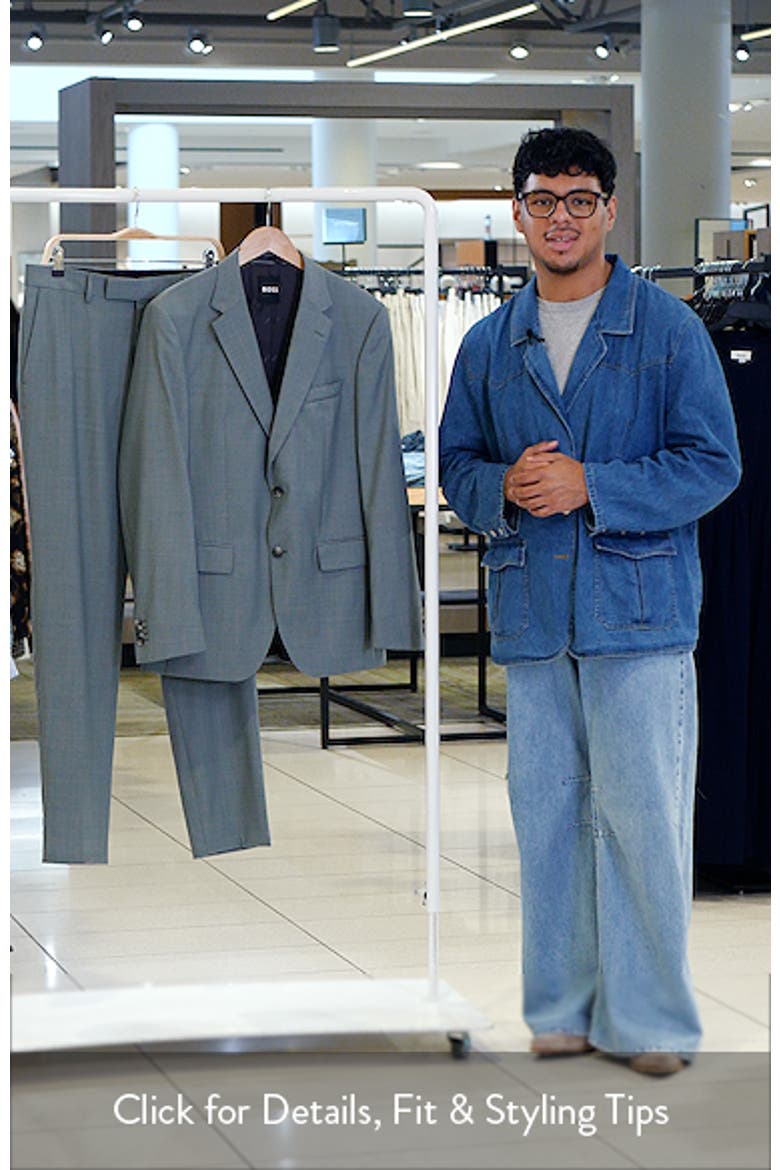 Huge Slim Fit Textured Virgin Wool Suit video