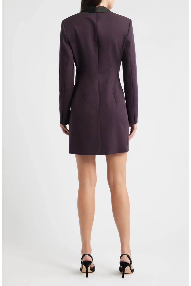 Danjana Long Sleeve Virgin Wool Blazer Dress, Alternate, color, DARK CARMINE