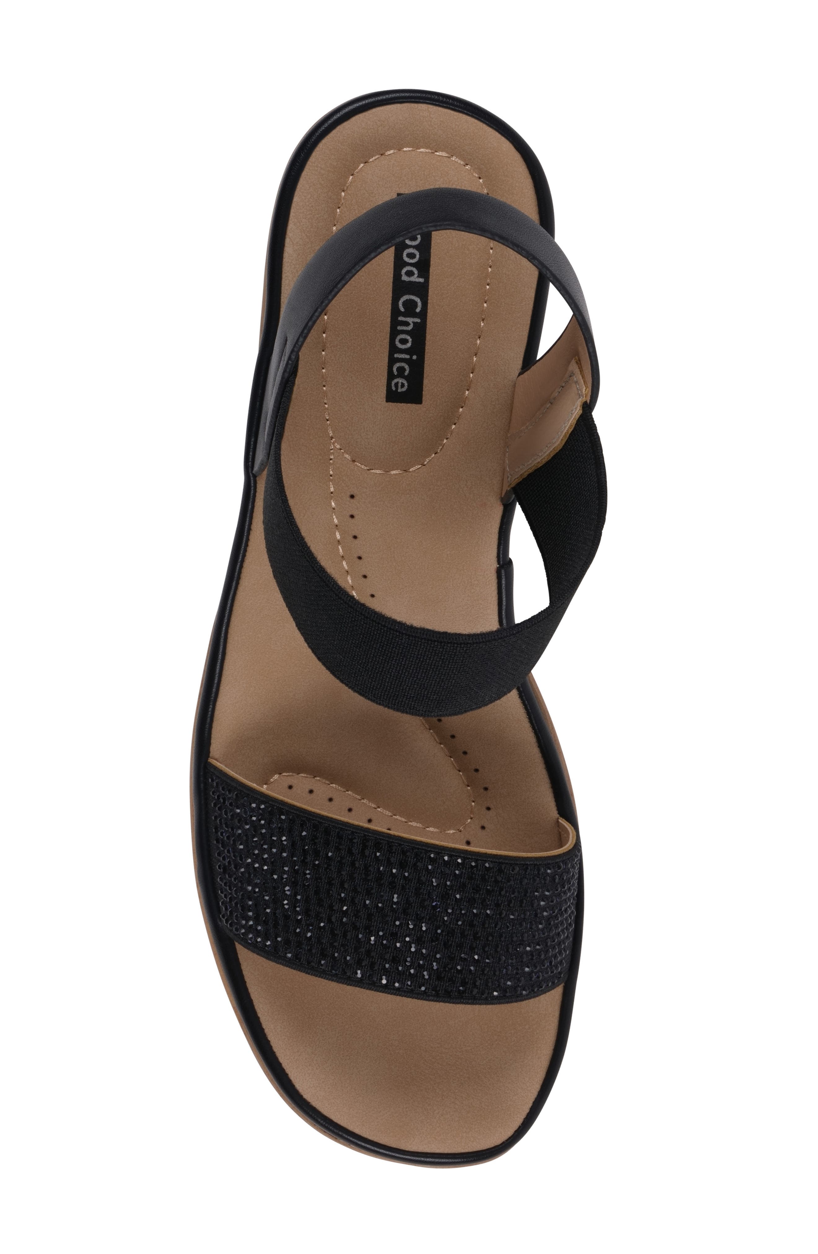 GC SHOES Nia Wedge Sandal, Alternate, color, Black