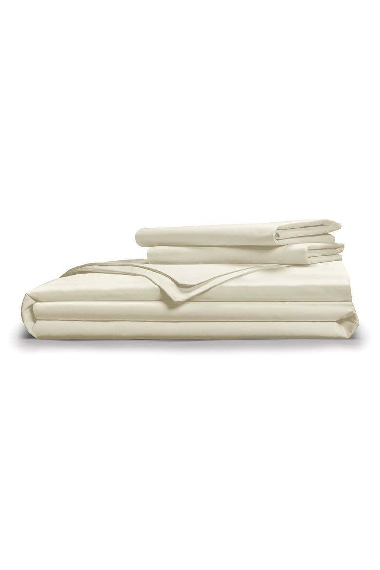 Classic Cool Crisp & Cotton Duvet & Pillow Sham 3-Piece Set, Main, color, CREAM