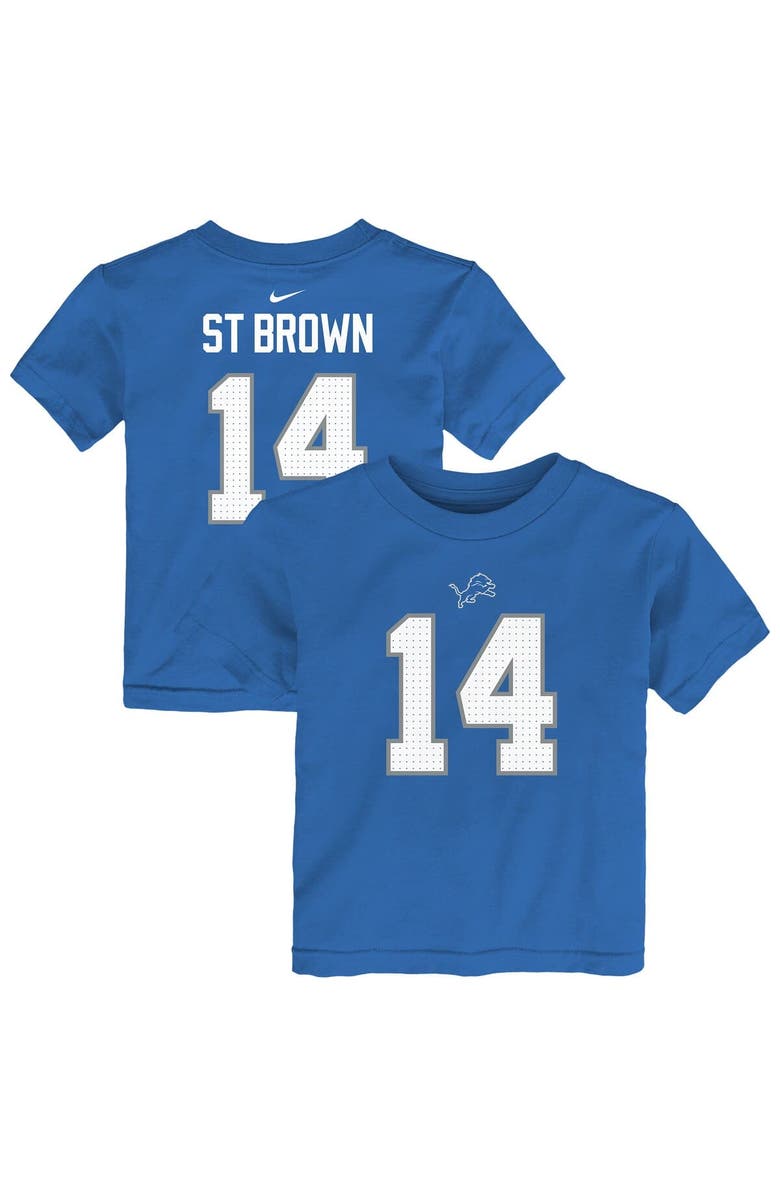 Nike Toddler Nike Amon-Ra St. Brown Blue Detroit Lions Player Name & Number T-Shirt, Main, color, Blue