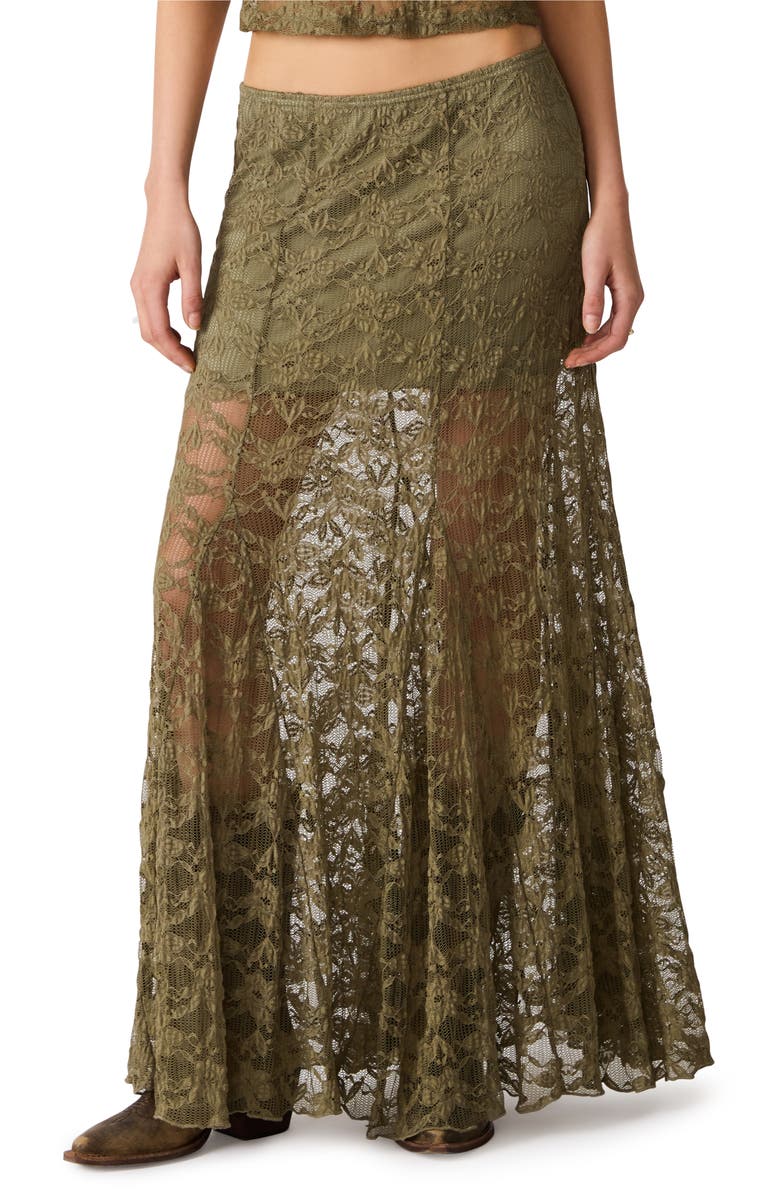 Steve Madden Mirabel Embroidered Lace Skirt, Main, color,