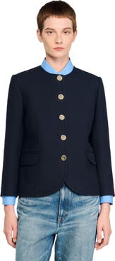 SANDRO Round collar jacket