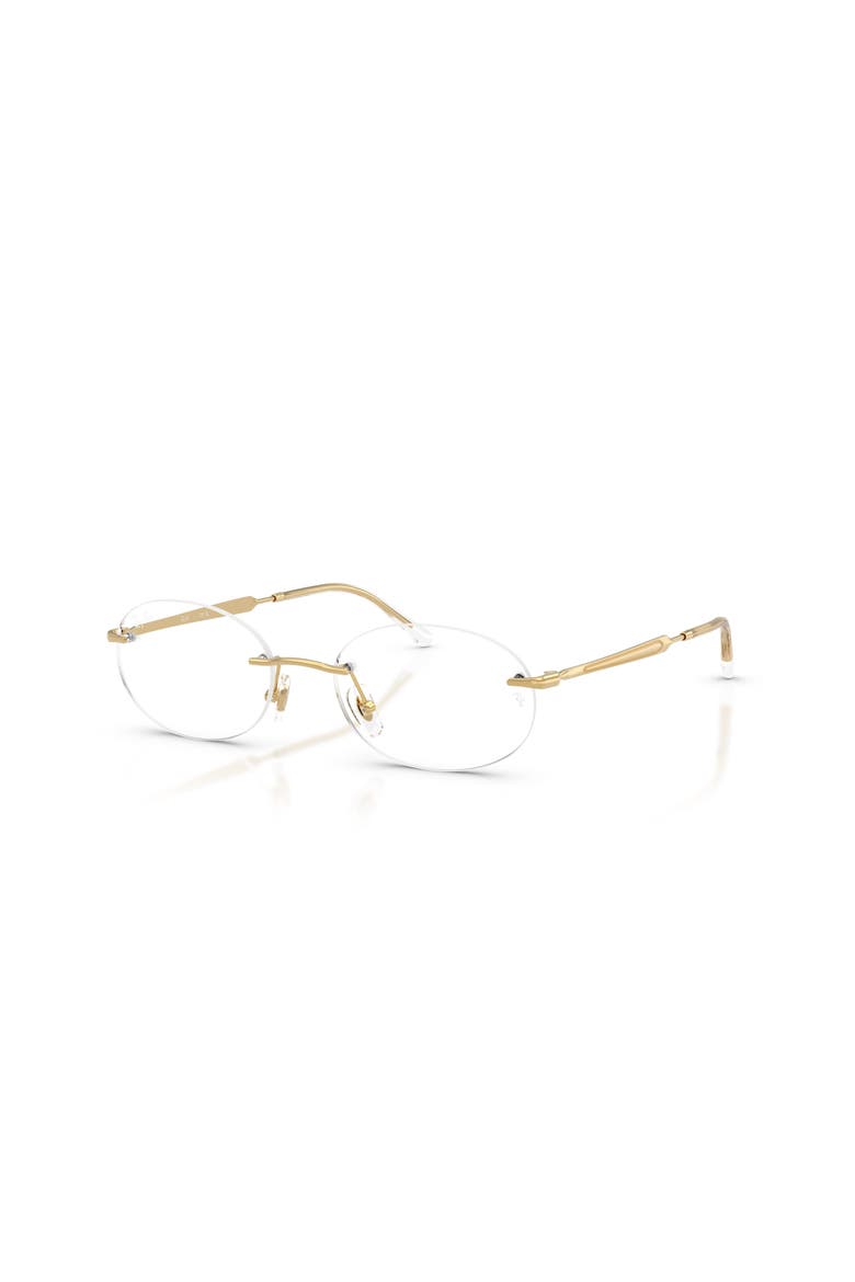 50mm Oval optical glasses, Main, color, Gold