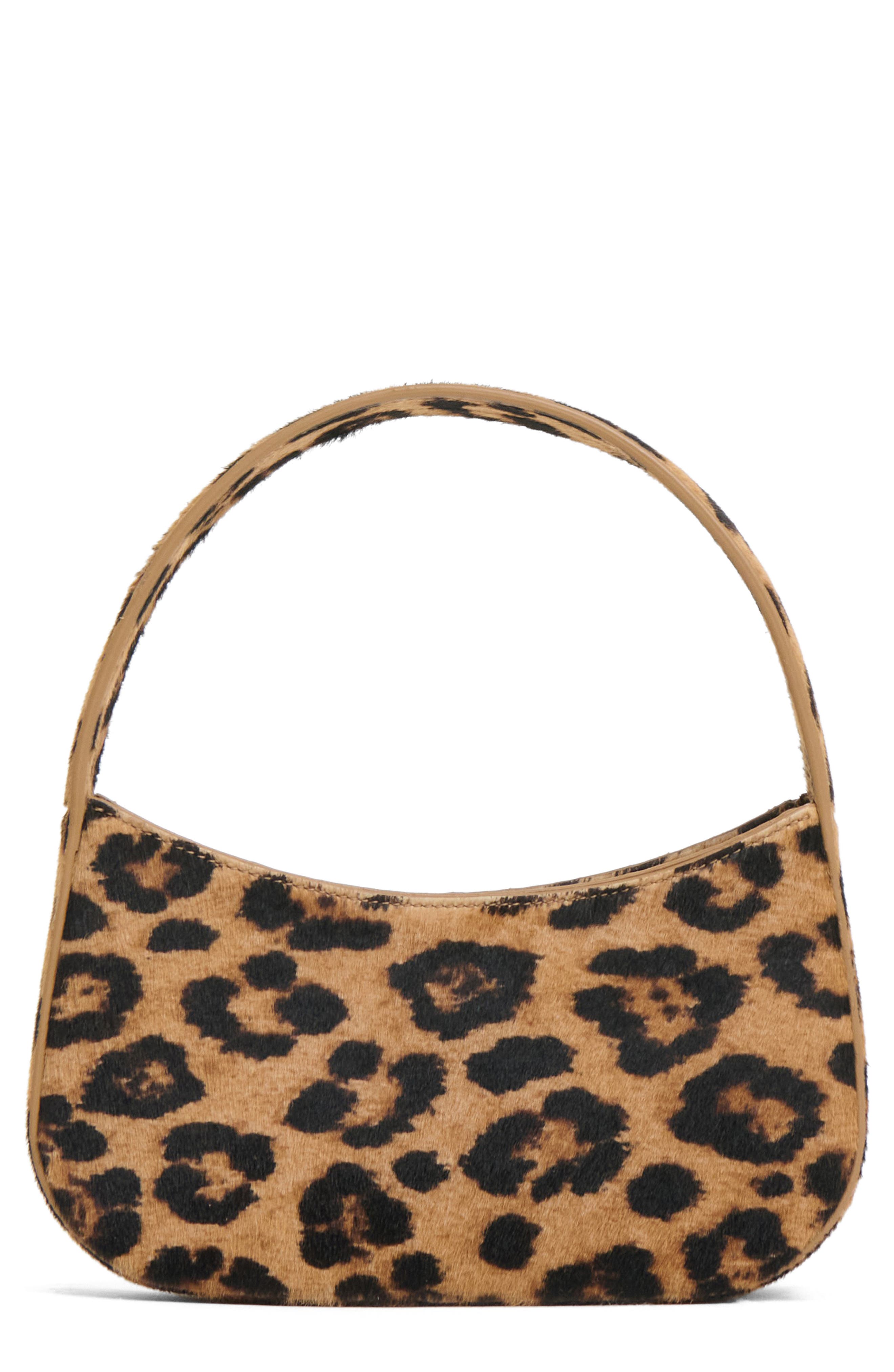 Mansur Gavriel Bonbon Leopard Genuine Calf Hair Shoulder Bag, Main, color, Leopard