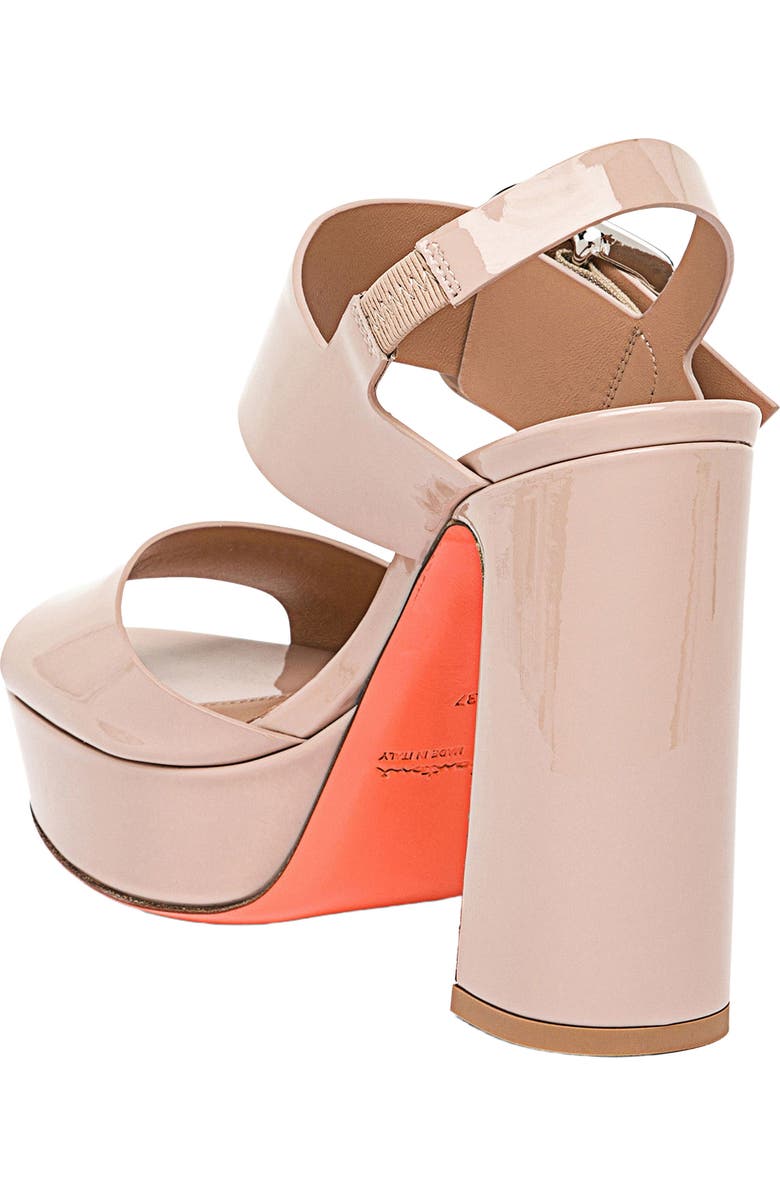 Santoni Patent leather high-heel sandal, Alternate, color, Pink