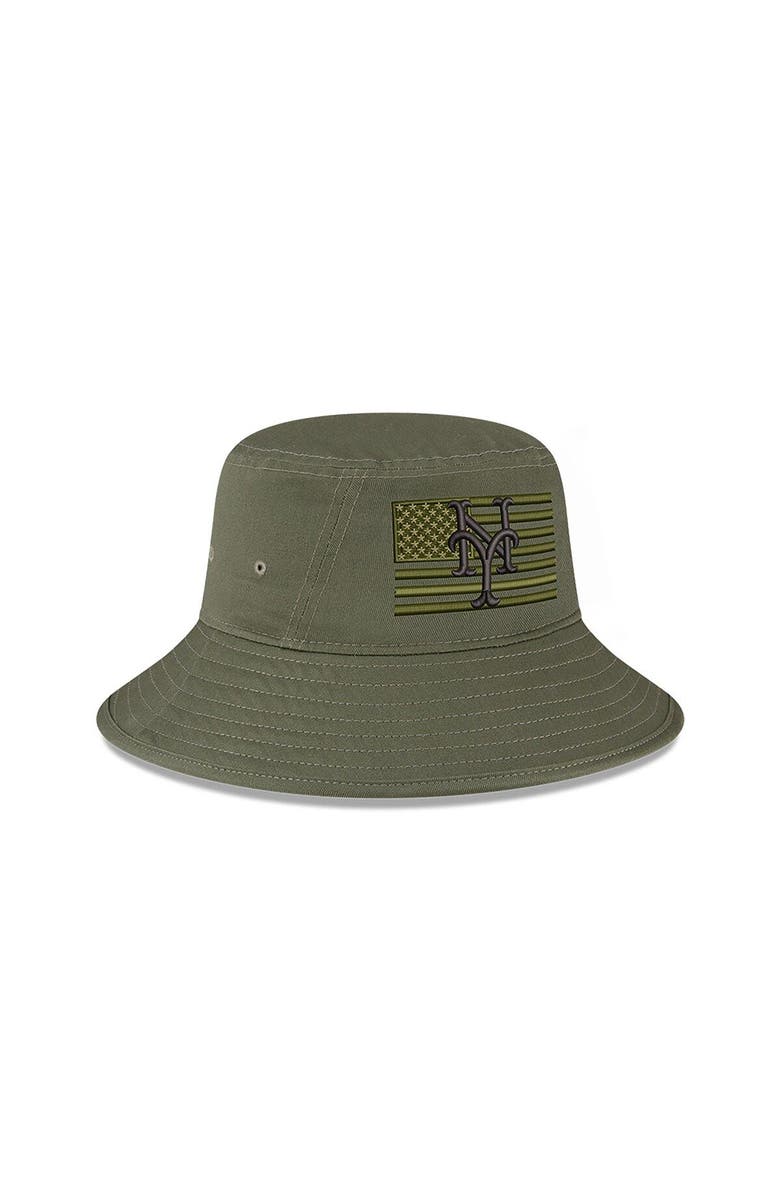 New Era Men's New Era  Green New York Mets 2023 Armed Forces Day Bucket Hat, Alternate, color, 