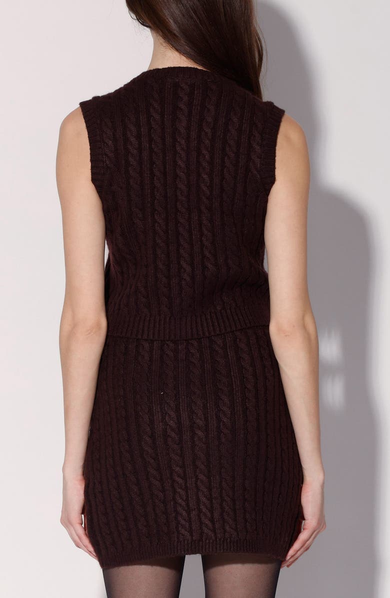 Walter Baker Gemma Cable Stitch Sweater Tank, Alternate, color, Plum