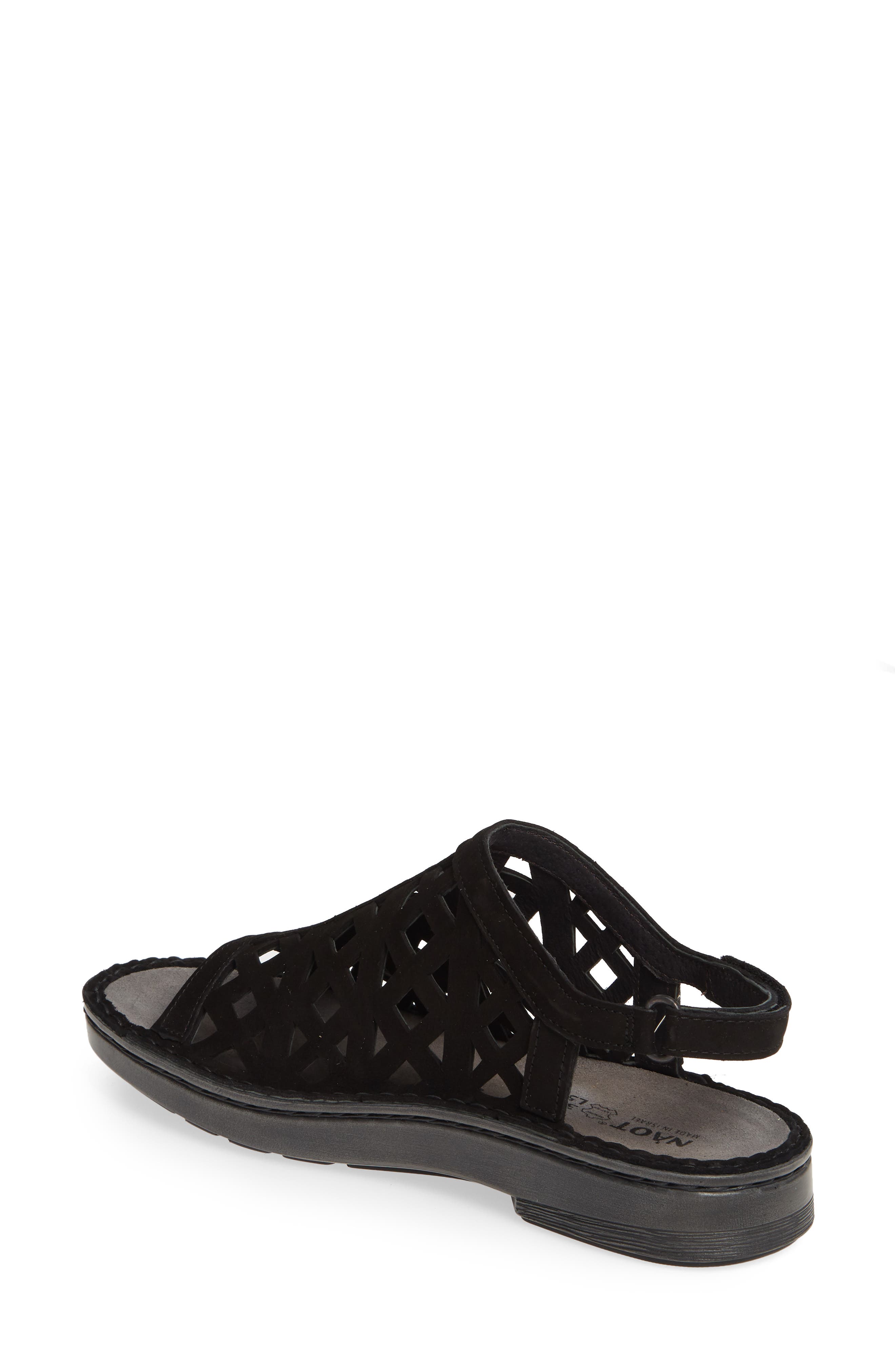 Naot Amadora Slingback Sandal, Alternate, color, Black Velvet