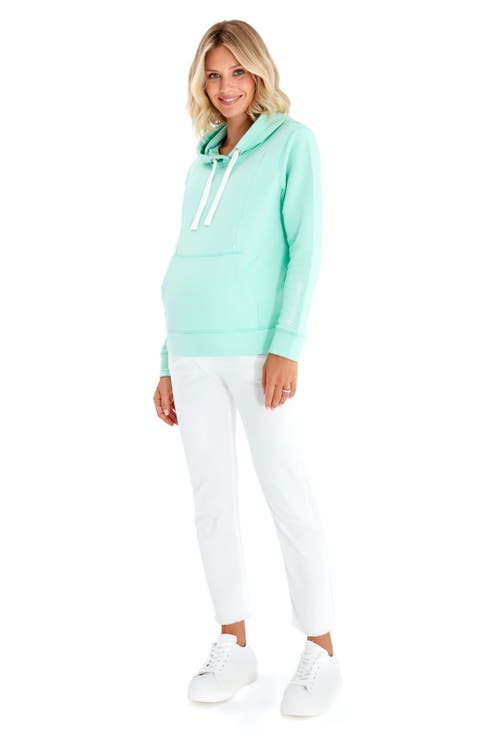 Accouchée Iconic Maternity/nursing Hoodie In Green