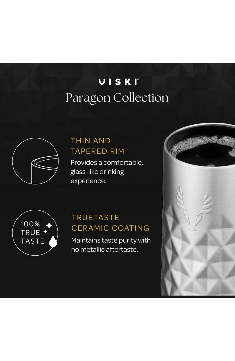 Viski Paragon Stainless Steel Champagne Flute, Alternate, color, Obsidian