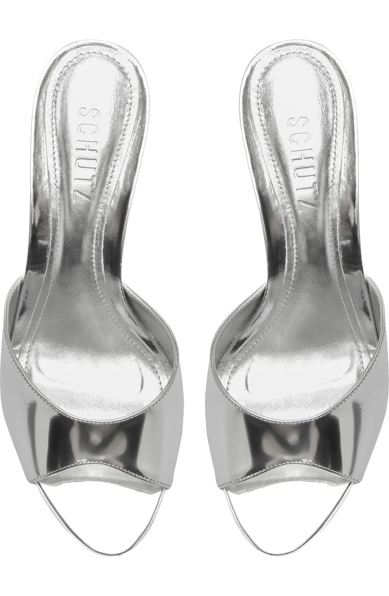 Schutz Cloe Slide Sandal, Alternate, color, Prata