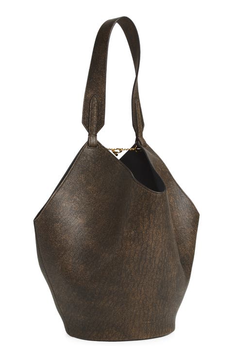 Small Lotus Leather Tote
