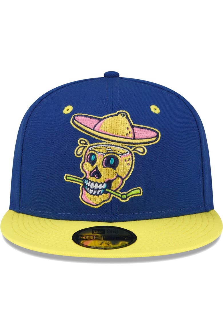 Men's New Era Blue Lynchburg Hillcats Copa De La Diversion 59FIFTY Fitted Hat, Alternate, color, Blue