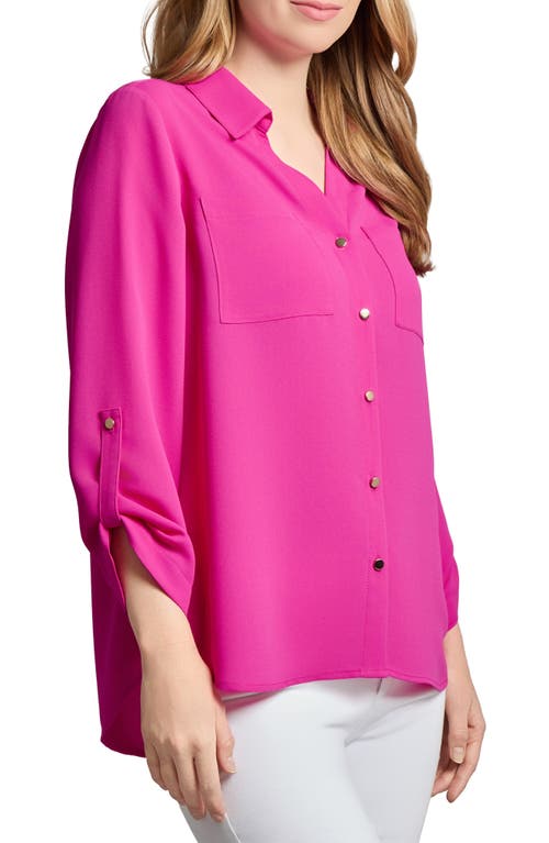 Jones New York Roll Tab Sleeve Button-up Shirt