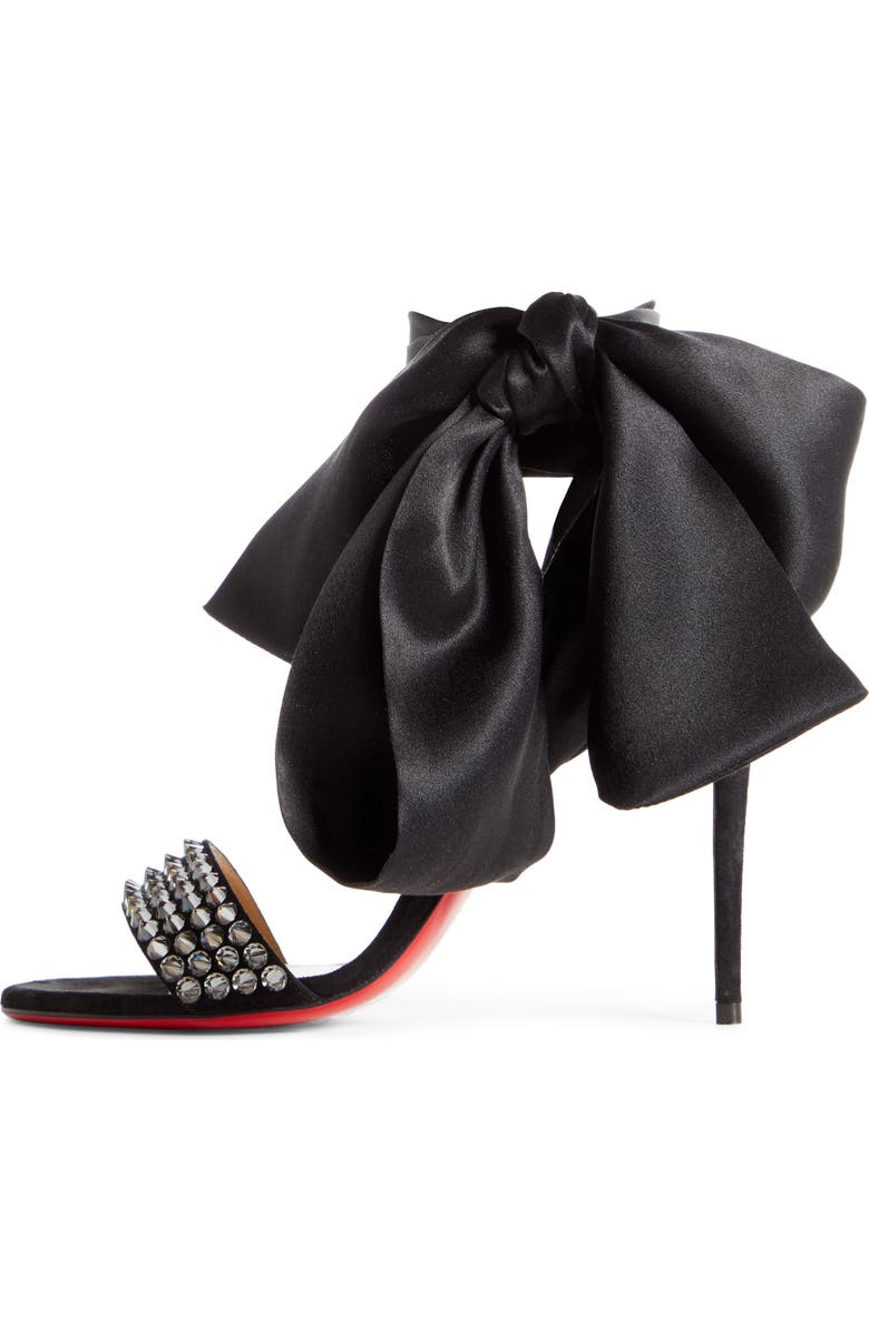 Christian Louboutin Krystal du Desert Spike Ankle Wrap Sandal, Alternate, color,