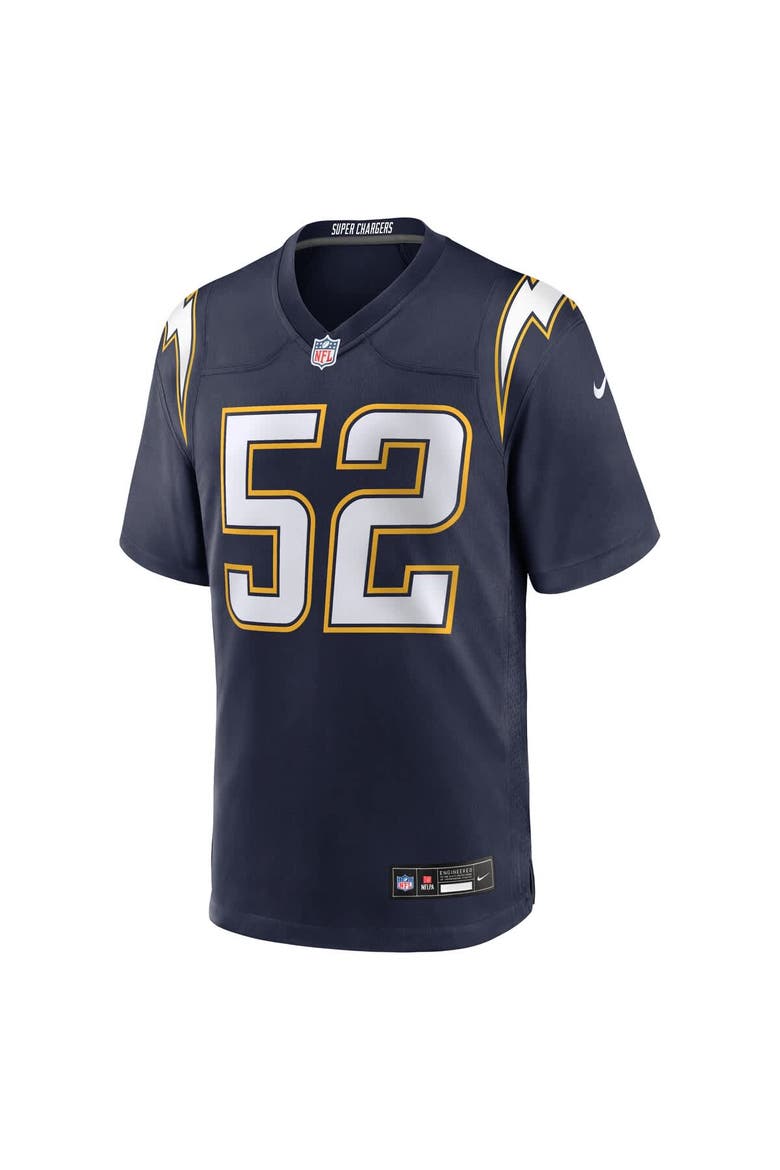 Men's Nike Khalil Mack Navy Los Angeles Chargers Alternate Super Chargers Game Player Jersey, Alternate, color, Navy