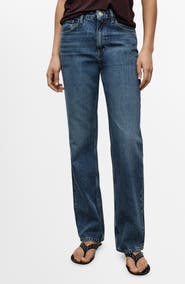 MANGO Matilda Mid Rise Straight Leg Jeans