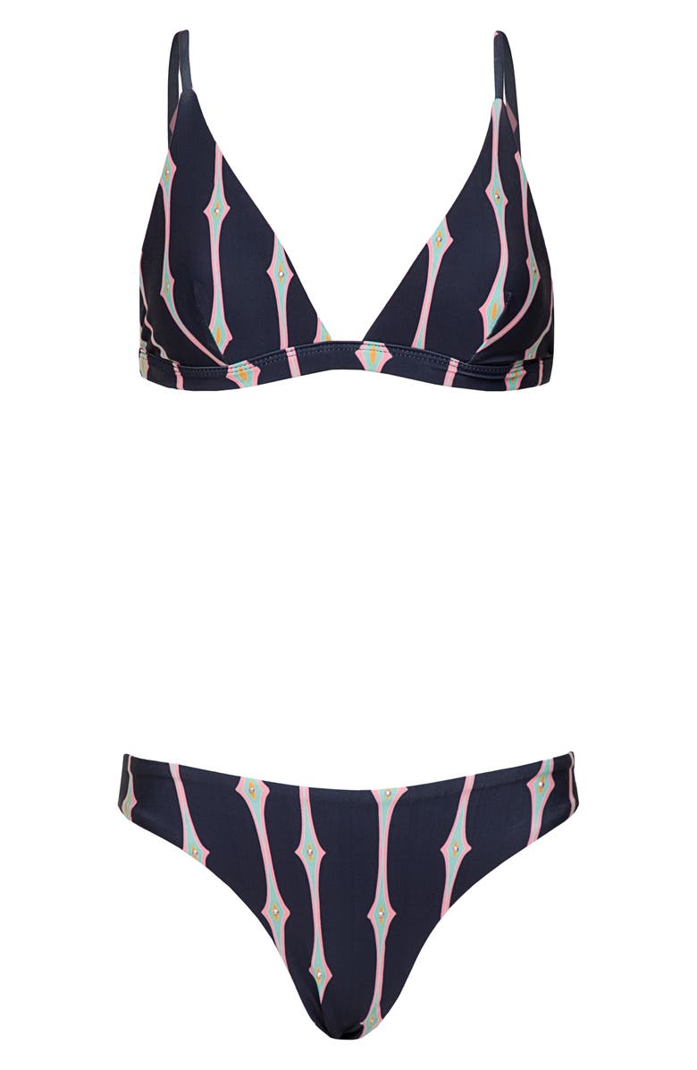 Maaji Ivy Reversible Bikini Top, Alternate, color, Black