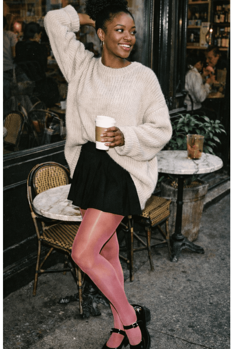 3-Pack Semi Sheer Glossy Shiny Pantyhose Tights, Alternate, color, Pink