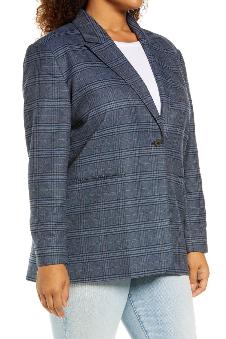Plaid Blazer, Alternate, color, NAVY- BLACK HERITAGE PLAID