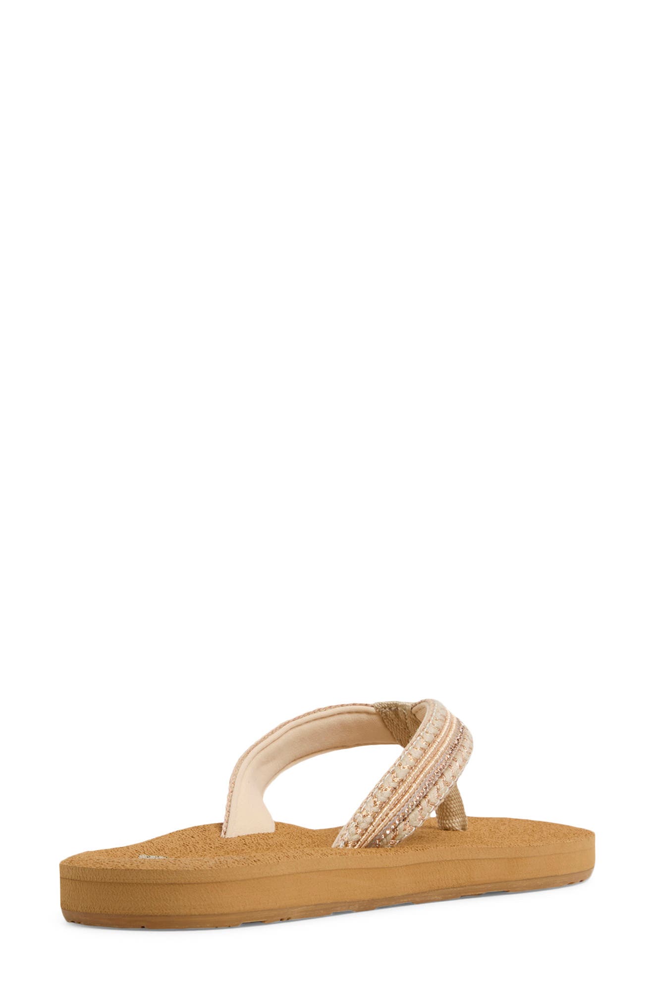 Embellished Flip Flop, Alternate, color, ROSE GOLD