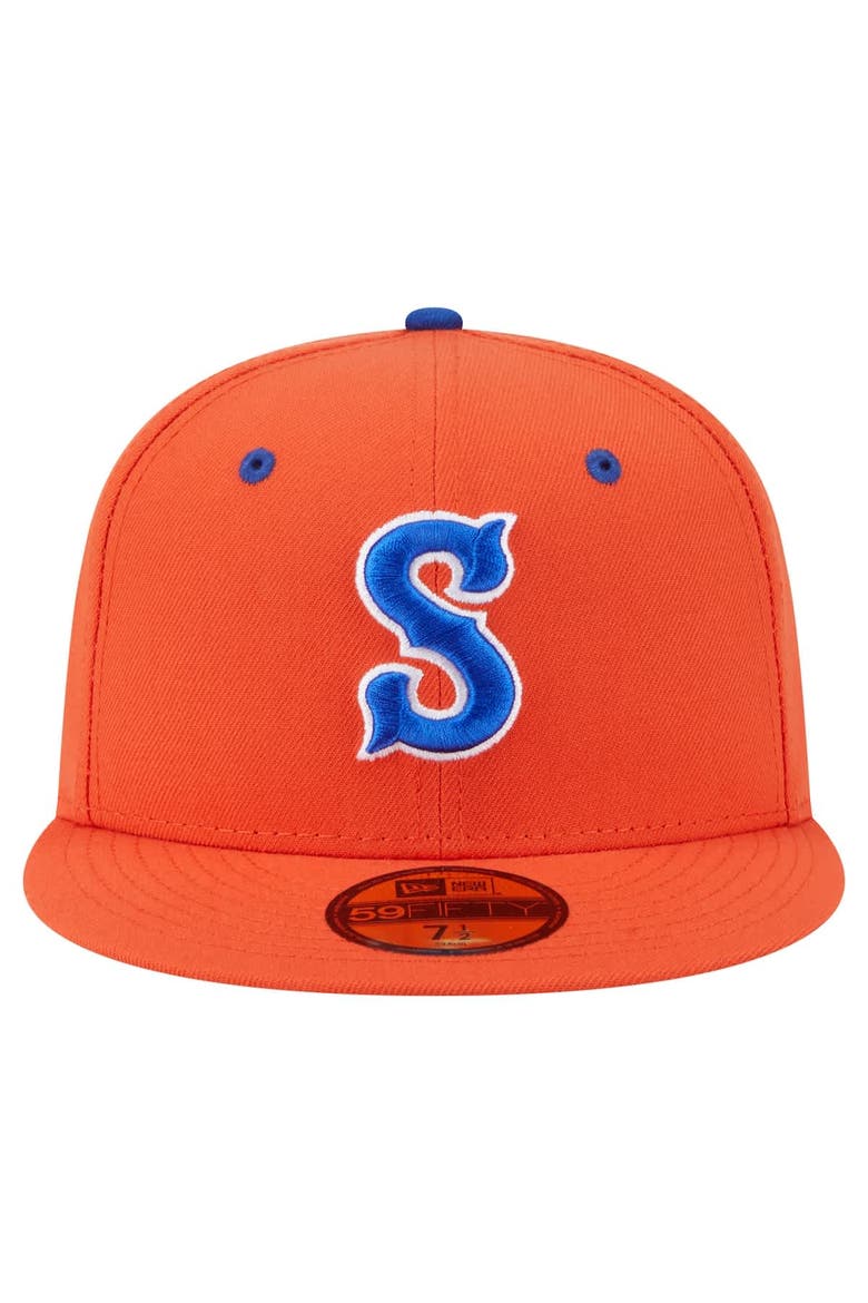 Men's New Era  Orange Syracuse Mets Authentic Collection 59FIFTY Fitted Hat, Alternate, color, Orange