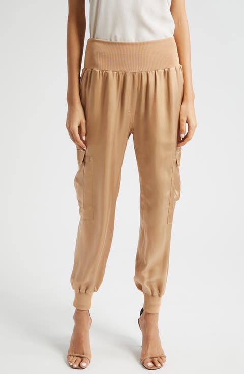Giles Cupro Crop Cargo Joggers