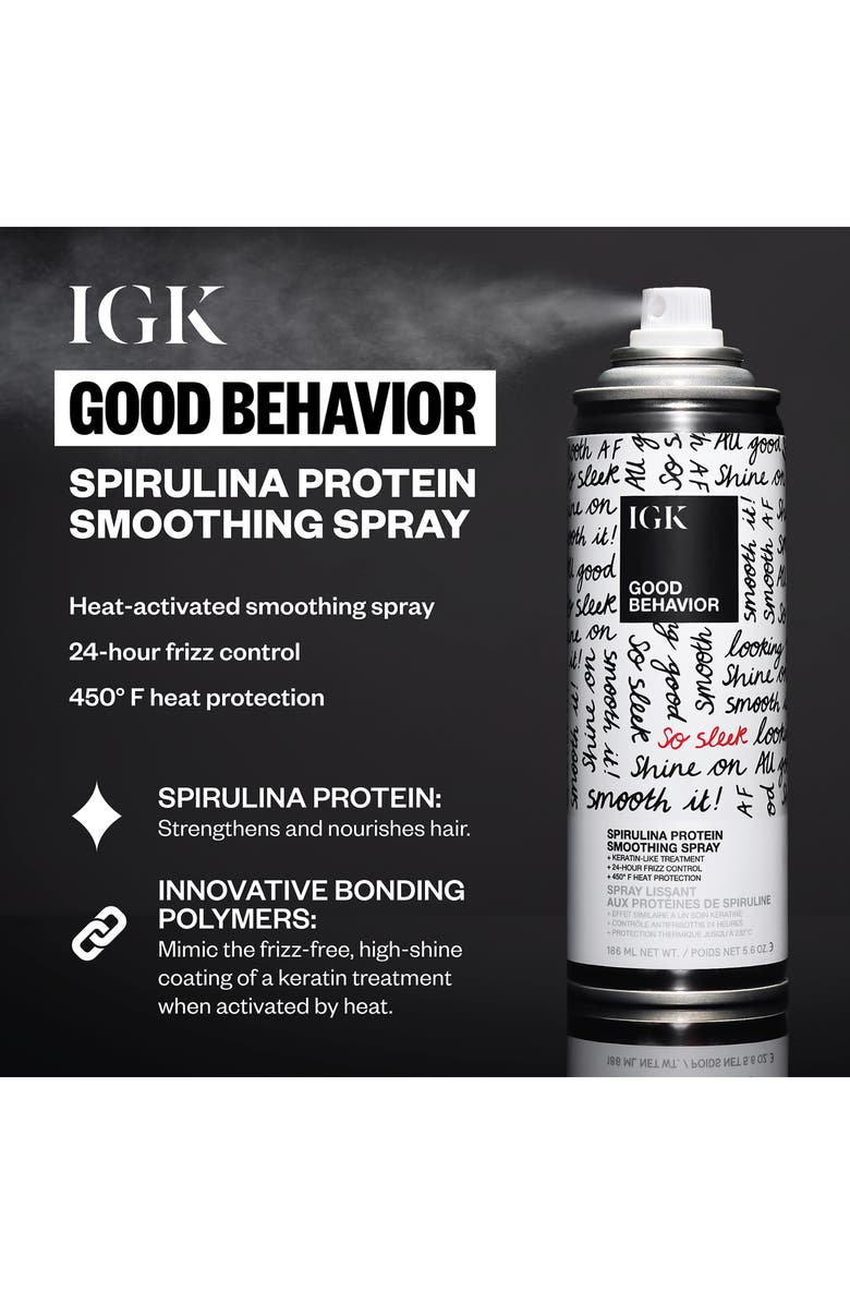IGK Travel Size Good Behavior Spirulina Protein Prep Smoothing Spray, Alternate, color, 