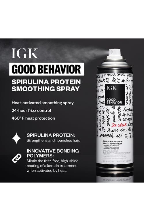 Igk Travel Size Good Behavior Spirulina Protein Prep Smoothing Spray In Transparent