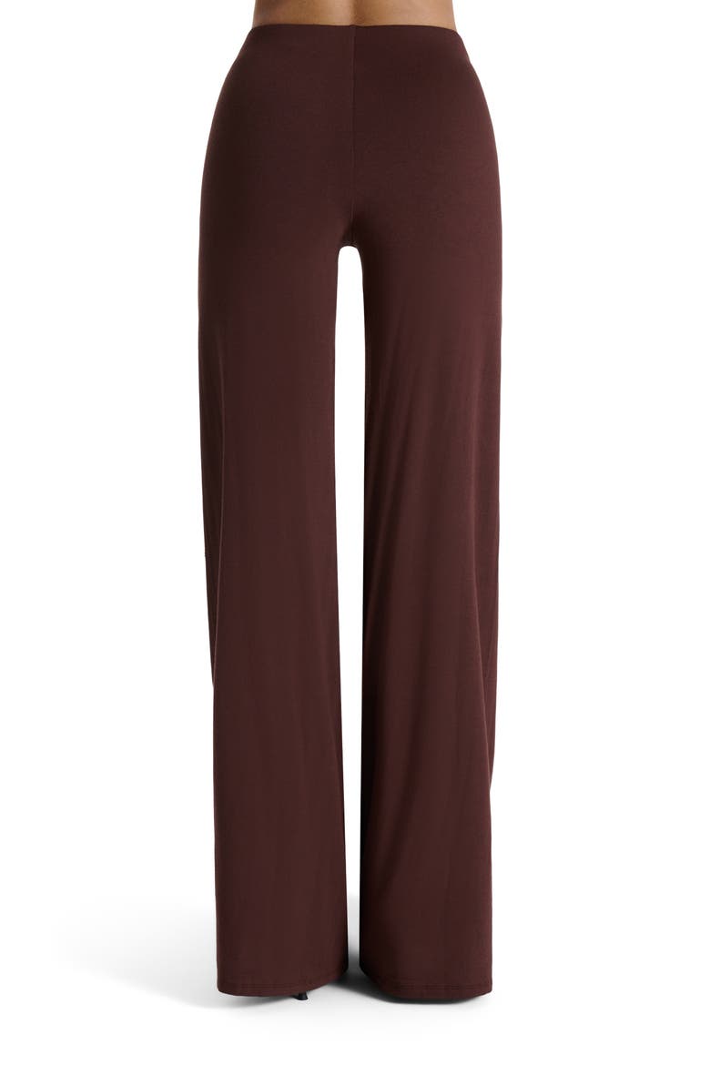 Pull-On Wide Leg Pants, Alternate, color, CHOCOLATE