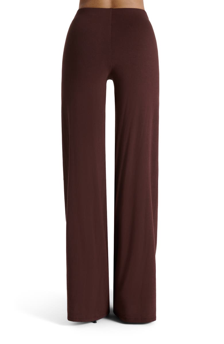 Naked Wardrobe Pull-On Wide Leg Pants, Alternate, color, Chocolate