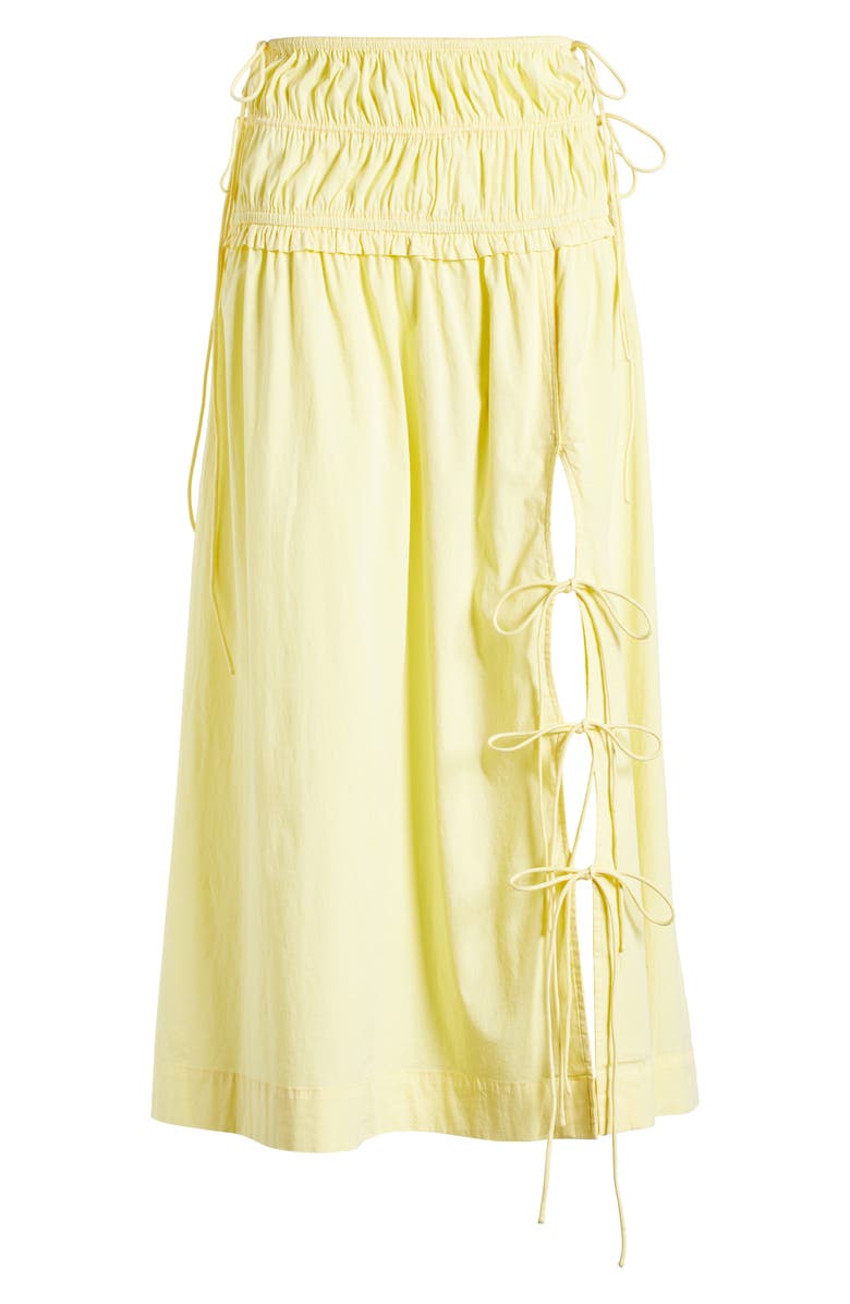 Damson Madder Organic Cotton Midi Skirt, Alternate, color, Yellow